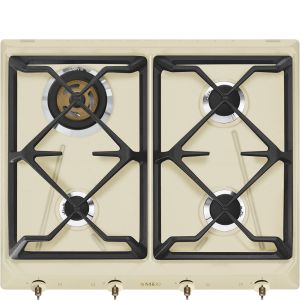 Plaque de cuisson encastrable SMEG Coloniale 60 cm gaz crème