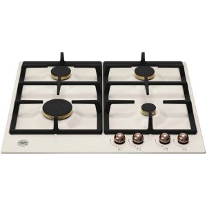 Plaque de cuisson BERTAZZONI 60 cm gaz ivoire/cuivre