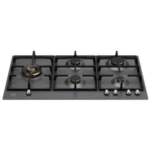 Plaque de cuisson BERTAZZONI Heritage 90 cm 5 feux gaz noir mat