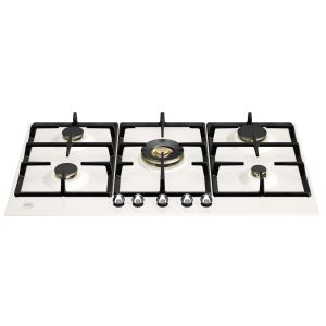 Plaque de cuisson BERTAZZONI Heritage 90 cm gaz ivoire/inox