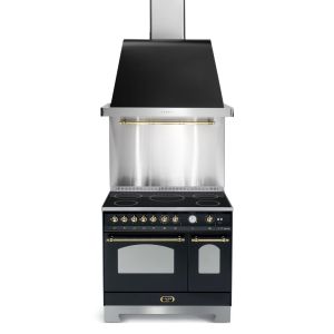 Ensemble Piano de cuisson induction 2 fours + Hotte + Crédence Lofra DOLCE VITA 90cm