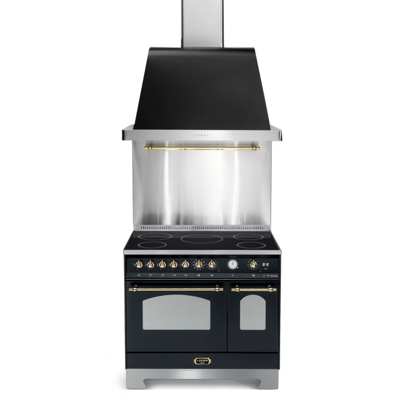 Ensemble Piano de cuisson induction 2 fours + Hotte + Crédence Lofra DOLCE VITA 90cm
