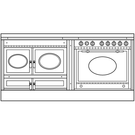 Cuisiniere mixte à bois Prestige ARCHAMBAUD E-190-M - 190cm