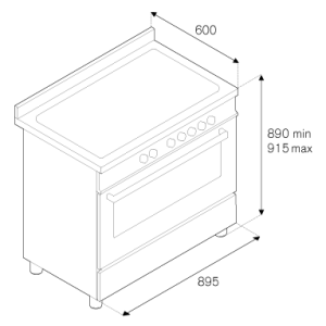 Piano de cuisson BERTAZZONI Master 90 cm 1 four Mixte 5 feux gaz