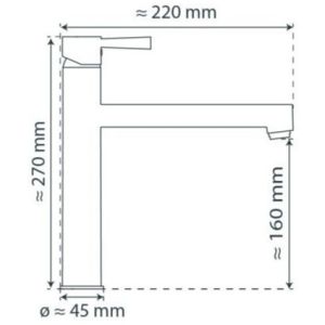 Mitigeur cuisine SCHÜTTE acier inoxydable massif MASSIVE 74125