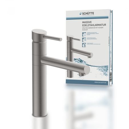 Mitigeur cuisine SCHÜTTE acier inoxydable massif MASSIVE 74125
