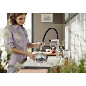 Mitigeur cuisine BLANCO bec orientable inox SONEA-S Flexo 00526616