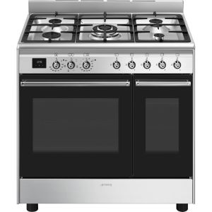 Piano de cuisson SMEG Concerto 90 cm mixte 2 fours CX92GM