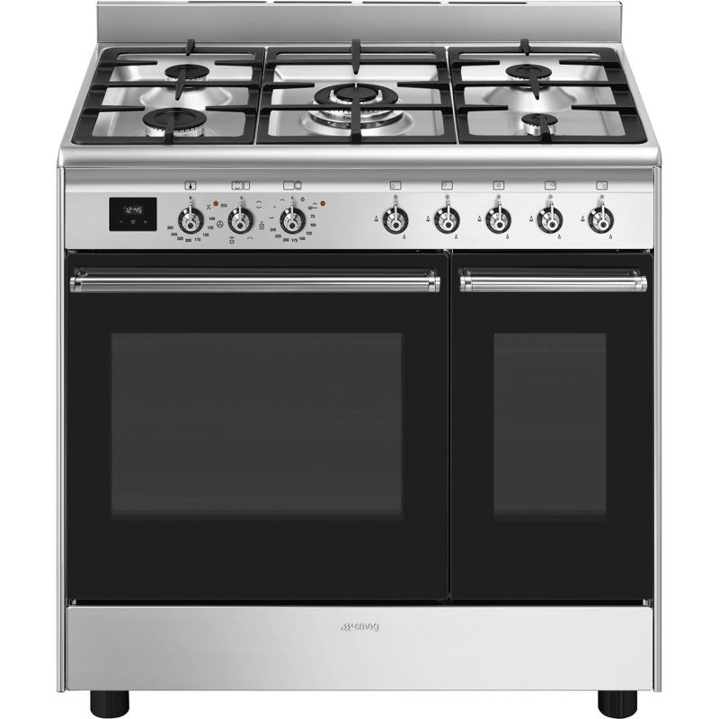 Piano de cuisson SMEG Concerto 90 cm mixte 2 fours CX92GM