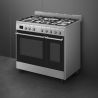 Piano de cuisson SMEG Concerto 90 cm mixte 2 fours CX92GM