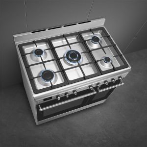 Piano de cuisson SMEG Concerto 90 cm mixte 2 fours CX92GM