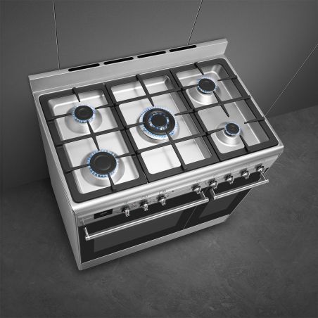 Piano de cuisson SMEG Concerto 90 cm mixte 2 fours CX92GM