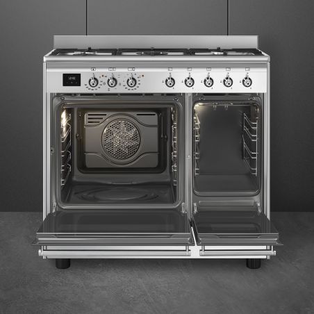 Piano de cuisson SMEG Concerto 90 cm mixte 2 fours CX92GM