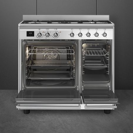 Piano de cuisson SMEG Concerto 90 cm mixte 2 fours CX92GM