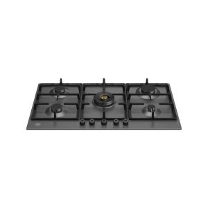 Plaque de cuisson gaz BERTAZZONI Professional 5 brûleurs 90 cm Noir mat P905CPRONE