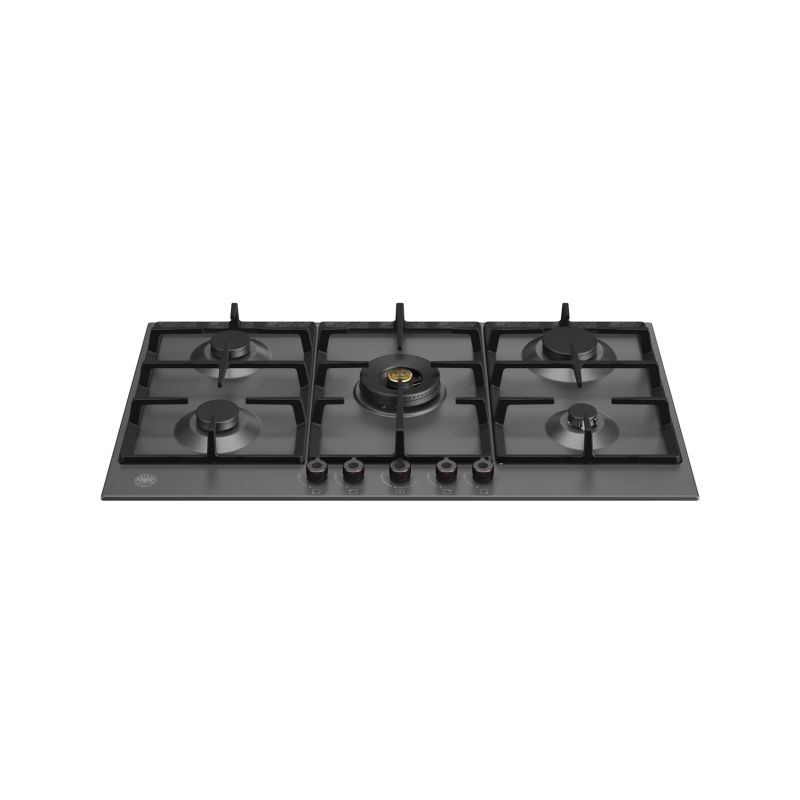Plaque de cuisson gaz BERTAZZONI Professional 5 brûleurs 90 cm Noir mat P905CPRONE