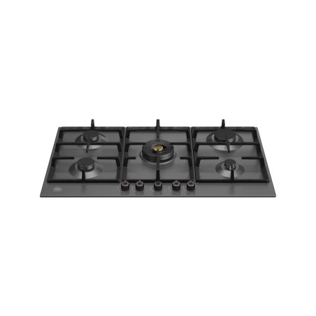 Plaque de cuisson gaz BERTAZZONI Professional 5 brûleurs 90 cm Noir mat P905CPRONE