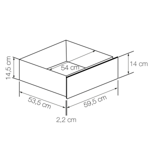 Tiroir de maintien au chaud Lofra Professional 60 cm