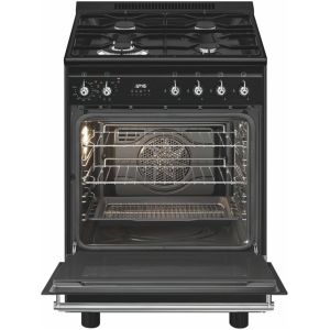 Piano de cuisson SMEG Concerto 60 cm mixte noir GP61BL9