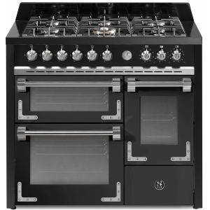 Piano de cuisson Steel OXFORD 100 cm 3 fours mixte