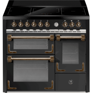 Piano de cuisson Steel OXFORD 100 cm 3 fours induction