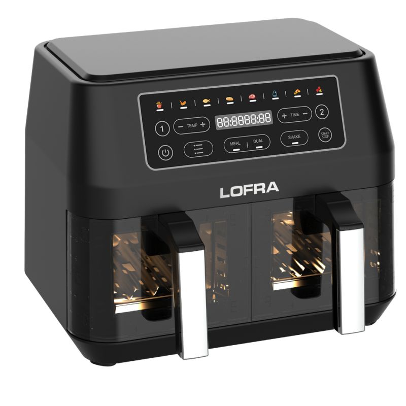 Airfryer Lofra friteuse à air chaud 2 tiroirs horizontaux IAANM82T8/1