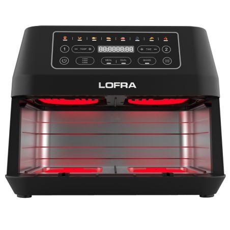 Airfryer Lofra friteuse à air chaud 2 tiroirs horizontaux IAANM82T8/1