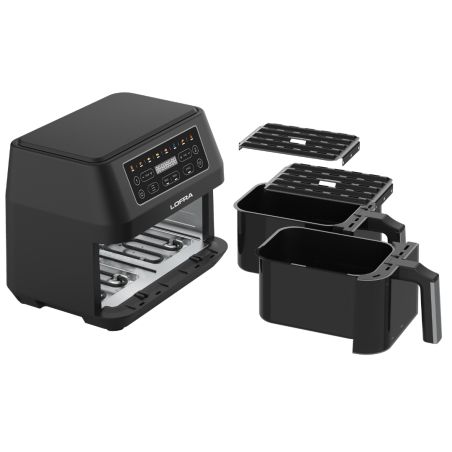 Airfryer Lofra friteuse à air chaud 2 tiroirs horizontaux IAANM82T8/1