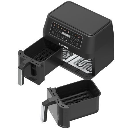 Airfryer Lofra friteuse à air chaud 2 tiroirs horizontaux IAANM82T8/1