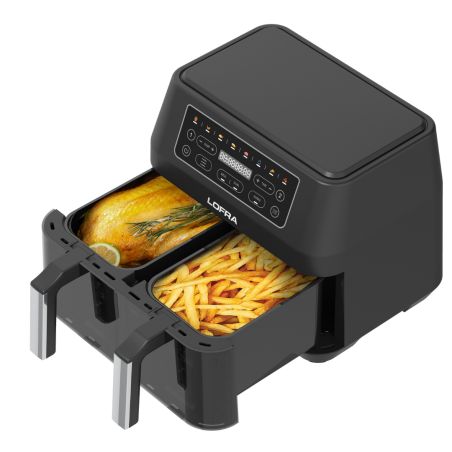 Airfryer Lofra friteuse à air chaud 2 tiroirs horizontaux IAANM82T8/1