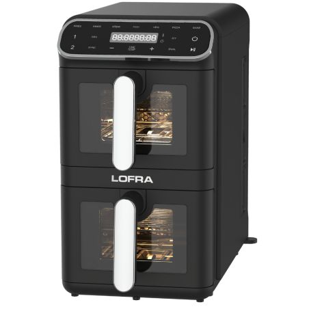 Airfryer Lofra friteuse à air chaud 2 tiroirs verticaux IAANM112T9/1