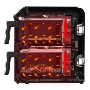 Airfryer Lofra friteuse à air chaud 2 tiroirs verticaux IAANM112T9/1