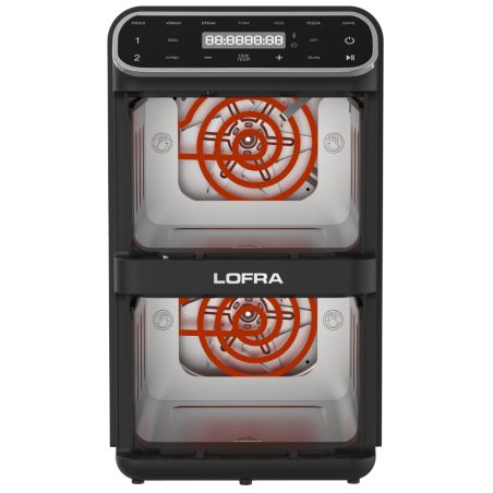 Airfryer Lofra friteuse à air chaud 2 tiroirs verticaux IAANM112T9/1