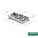 Plaque de cuisson encastrable gaz 90cm Lofra MARTE