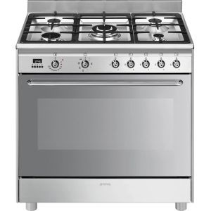 Piano de cuisson SMEG Concerto 90 cm Mixte Inox