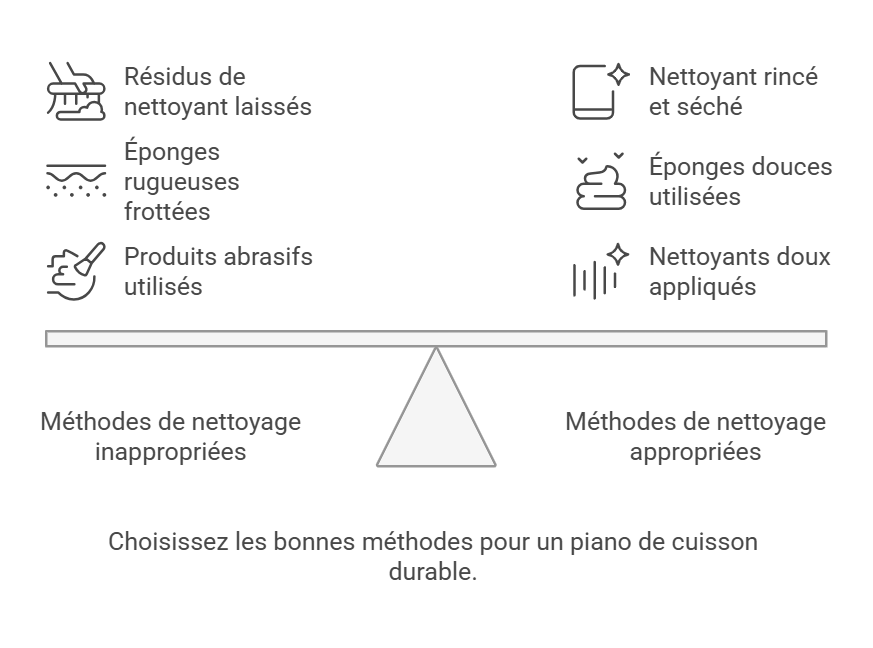erreur nettoyer piano cuisson