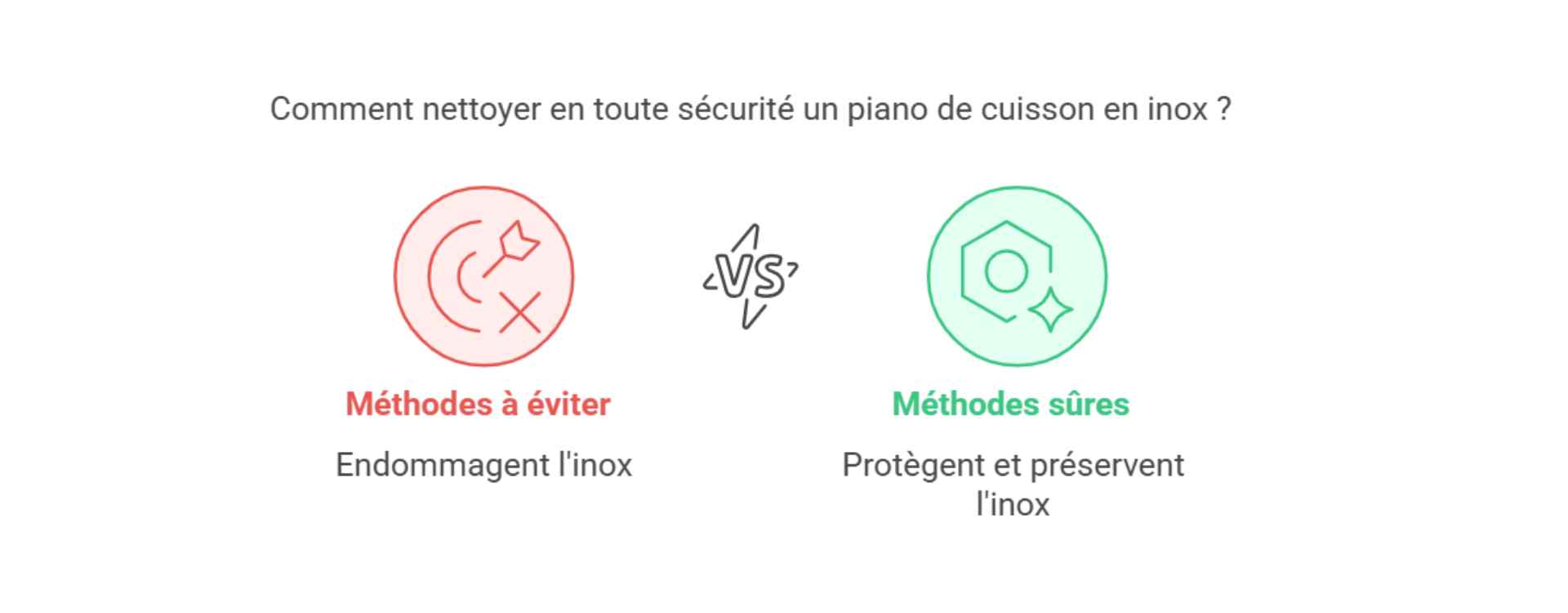 erreurs à éviter lors du nettoyage d’un piano de cuisson en inox